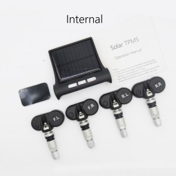 Solar TPMS Car Tire Pressure Alarm Monitor System 4 Wheel Internal Tyre Sensor Temperature D02N Visture