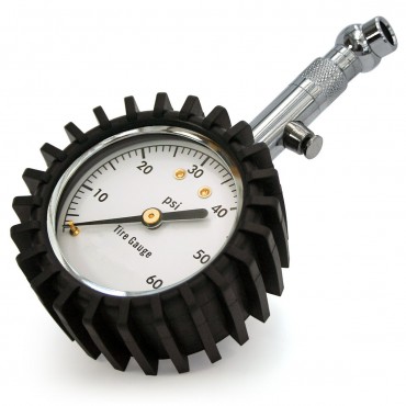 Premium Tire Pressure Gauge with Integrated Hold Valve - 60PSI