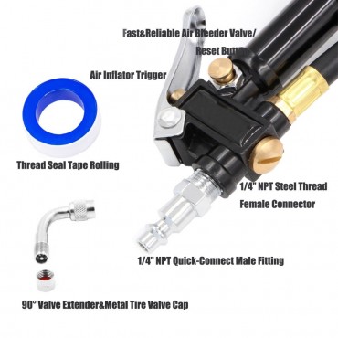 Digital Tire Pressure Gauge 200 PSI Accurate Car Air Tire Inflator with Pressure Gauges for Motorcycle Bike Truck Vehicles