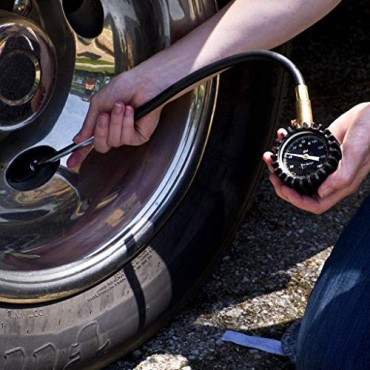 Tire Pressure Gauge with Interchangeable Dually Air Chuck - 160 PSI