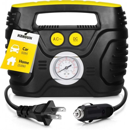 Portable Air Compressor Pump for Car 12V DC and Home 110V AC Swift Performance Tire Inflator 120 PSI for Car