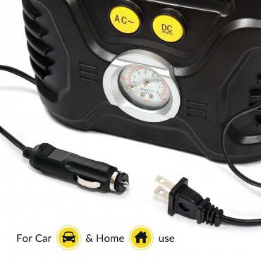 Portable Air Compressor Pump for Car 12V DC and Home 110V AC Swift Performance Tire Inflator 120 PSI for Car